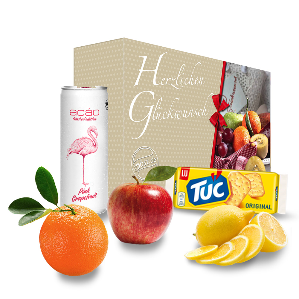 Die 'Herzlichen Glückwunsch' Grapefruit Energiebox